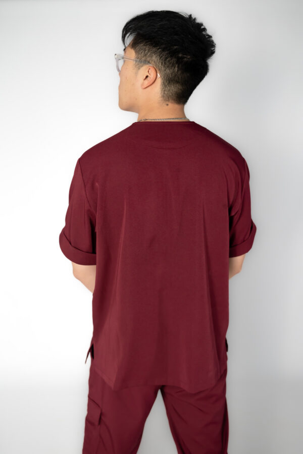 Maroon PolyBlend Scrub Set - Image 3