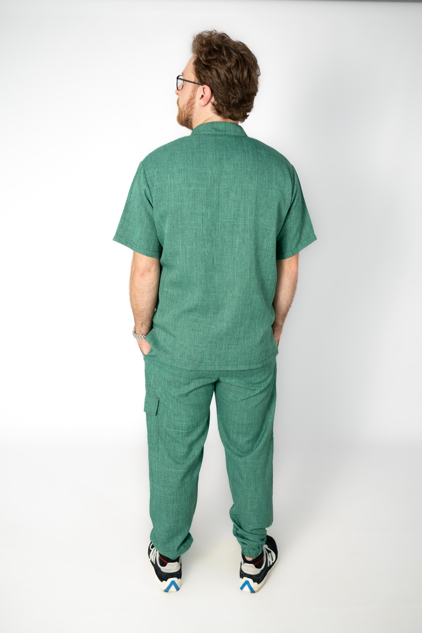 Mens Mint Linen Scrubs