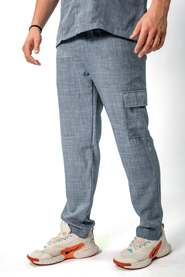 Mens Charcoal Linen Scrubs