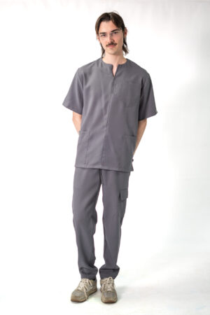 Mens Grey PolyBlend Scrubs