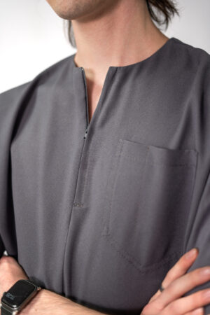 Mens Grey PolyBlend Scrubs