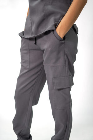 Ladies Grey PolyBlend Scrubs