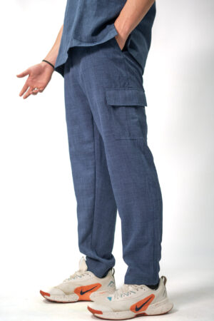 Mens Denim Blue Linen Scrubs