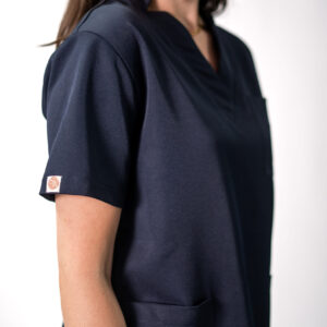 Ladies Navy Blue Stretch Scrub Set
