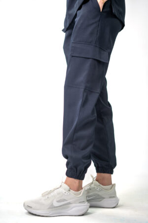Ladies Navy Blue Stretch Scrub Set