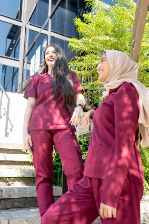 Maroon PolyBlend Scrub Set
