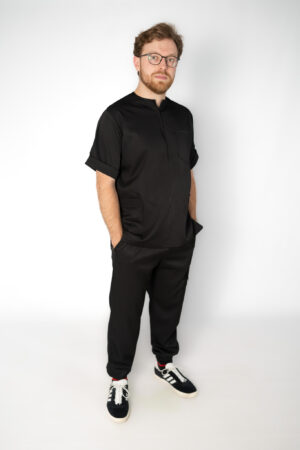 Mens Black Stretch Scrubs