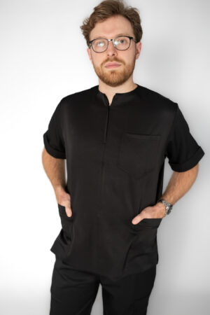Mens Black Stretch Scrubs