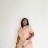 Womens Ve Stretch Scrub Set Caramel
