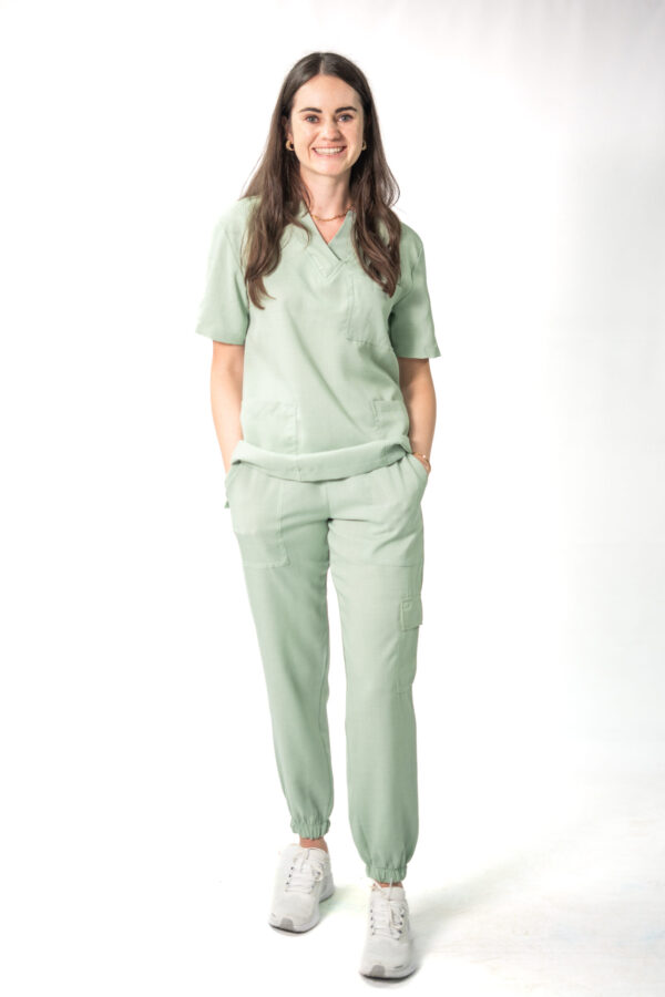 Matcha Linen Scrubs