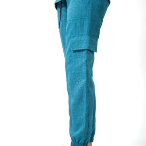 Teal linen scrubs