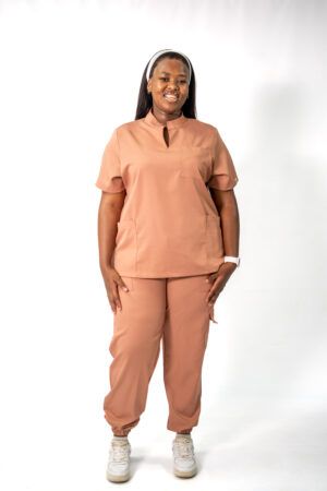 burnt sienna stretch scrubs