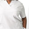 Women's Ve Stretch Scrub Top - White | Women's Jogger Stretch Scrub Pants - White | Scrub Atelier