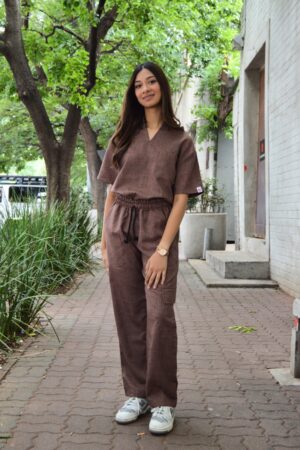 Cacao Linen scrub set