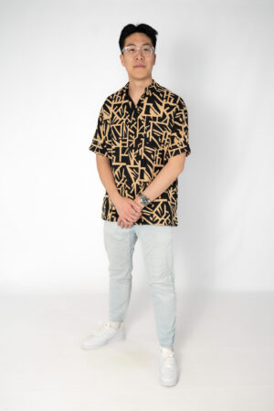 Male Printed PolyBlend Scrub Top