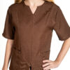 Madeleine stretch scrub top for women - arabica
