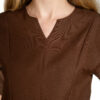 Madeleine stretch scrub top for women - arabica