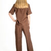 Madeleine stretch scrub top and pants for women - arabica