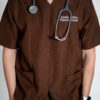 Mens papillon stretch scrub top - Arabica