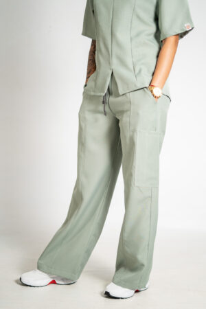 Womens Papillon Stretch Scrub Pants - Sage
