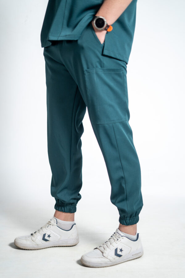 Mens jogger stretch scrub pants - Emerald
