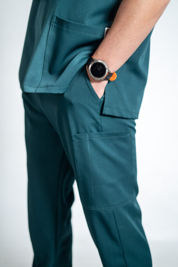 Mens jogger stretch scrub pants - Emerald