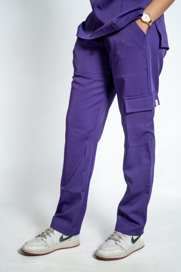 Womens Straight Leg Stretch Scrub Pants - Purple | Scrub Atelier