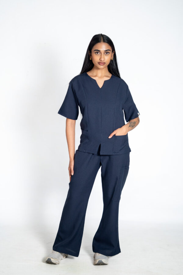 Womens Madeleine Scrub Pants - Navy Blue
