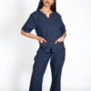 Womens Madeleine Scrub Pants - Navy Blue