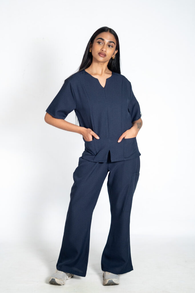 Women's Stretch Scrubs Navy Blue
