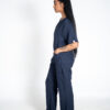 Madeleine stretch scrub top for women - navy blue