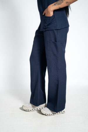 Womens Madeleine Scrub Pants - Navy Blue