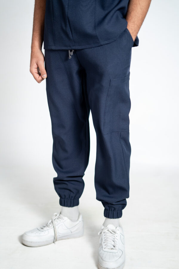 Mens jogger stretch scrub pants - Navy Blue