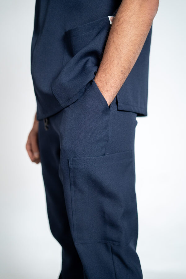 Mens jogger stretch scrub pants - Navy Blue