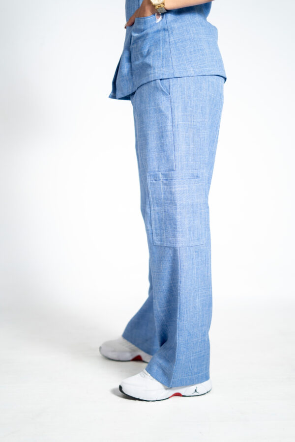 Womens Papillon Linen Scrub Pants - Skye