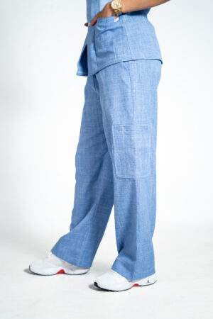 Womens Papillon Linen Scrub Pants - Skye