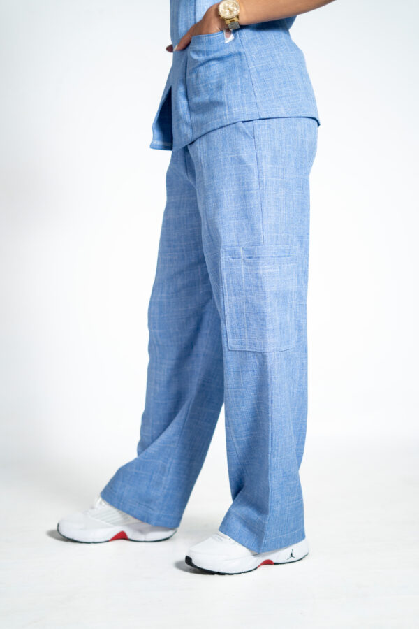 Womens Papillon Linen Scrub Pants - Skye