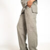 Womens zipper linen scrub top and womens straight leg linen scrub pants - Lighthouse
