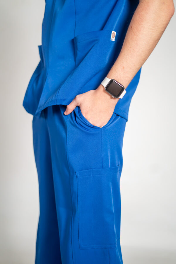 Mens papillon stretch scrub pants - Imperial Blue
