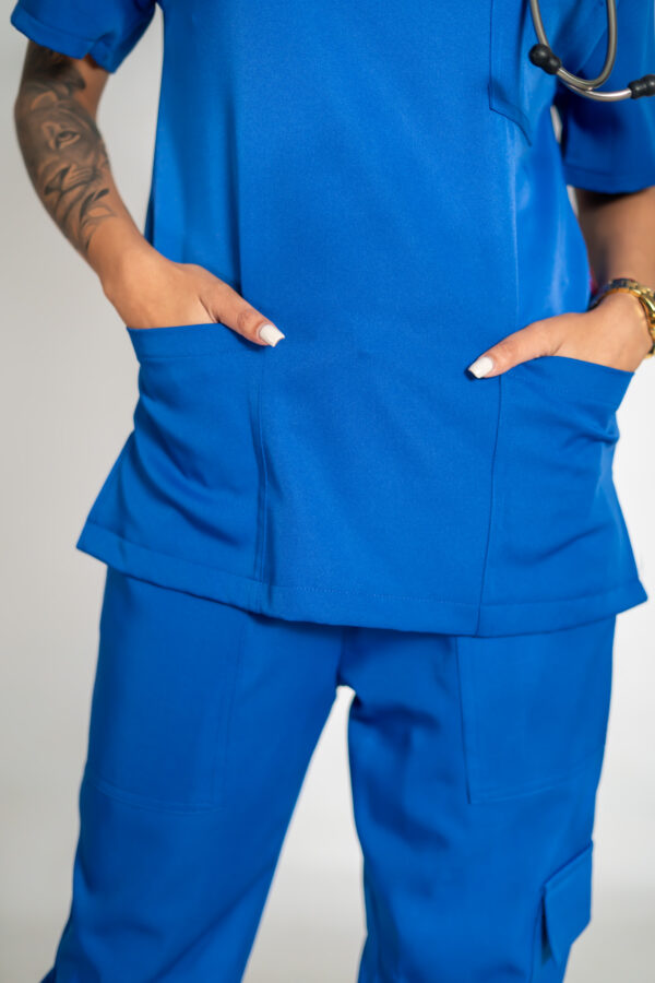 Womens Ve Stretch Scrub Top - Imperial Blue