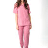 Ve linen scrub top for women - watermelon