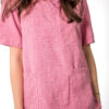 Ve linen scrub top for women - watermelon