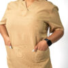Womens Ve PolyBlend Scrub Top Caramel