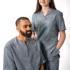 Ve linen scrub top for women - oxford