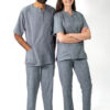 Ve linen scrub top for women - oxford