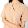 Womens Ve Stretch Scrub Top Caramel