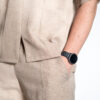 Mens papillon linen scrub top - Beige