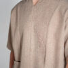 Mens papillon linen scrub top - Beige