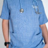 Mens papillon linen scrub top - Skye