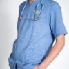 Mens papillon linen scrub top - Skye